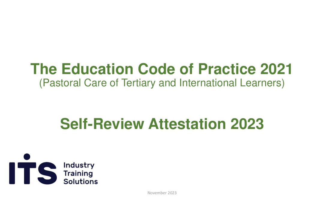 ITS Code of Practice – Self-Review Attestation – Nov 23